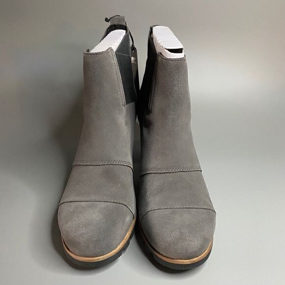 Sorel Addington Chelsea Ankle Boots Block Heel Quarry Suede 9.5 - Picture 2 of 6